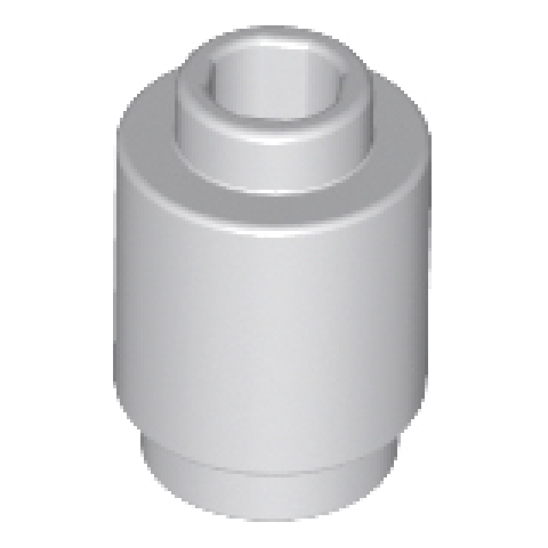 Steen, Rond 1x1 met open nop Light Bluish Gray